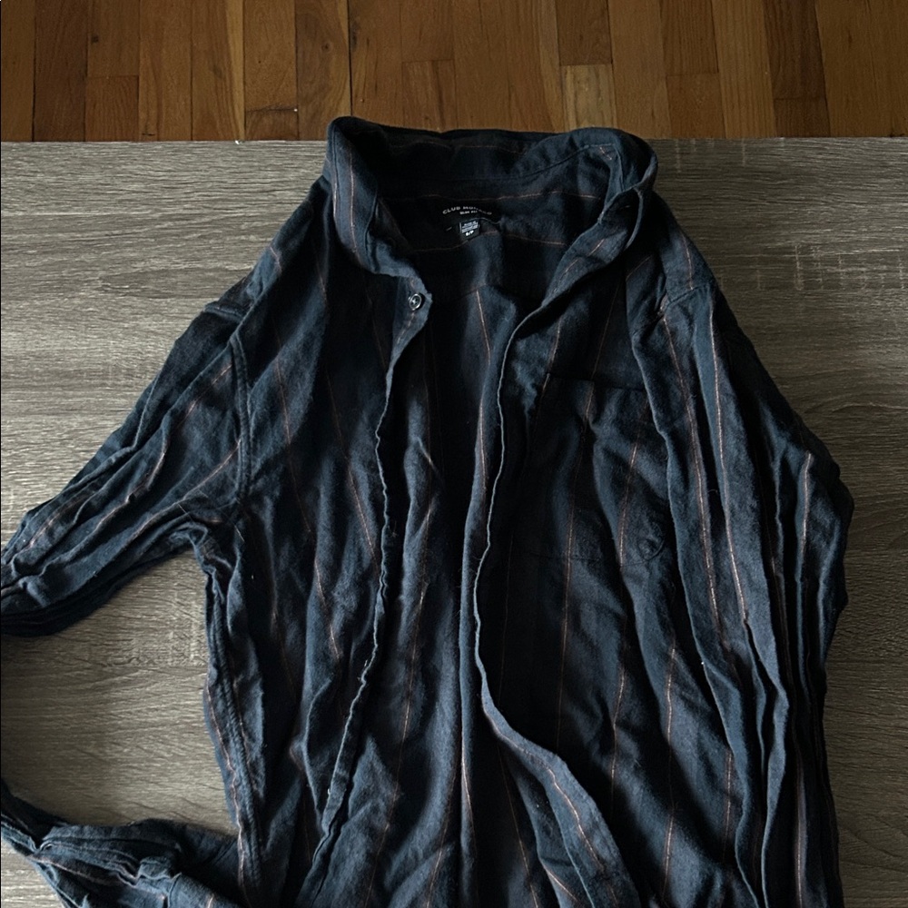 Club Monaco Dark Striped Shirt Jacket